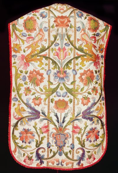 Cream satin chasuble, Naples, late 17th century by Italian School